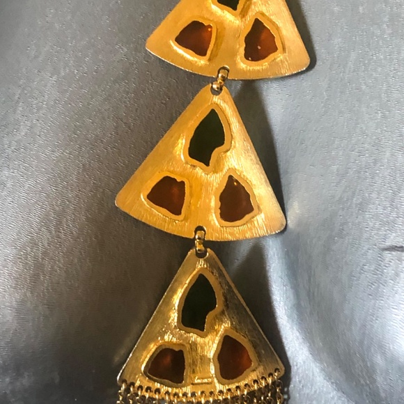 TRIFARI GOLD TONE GLASS CHAIN NECKLACE $650 - Picture 7 of 13